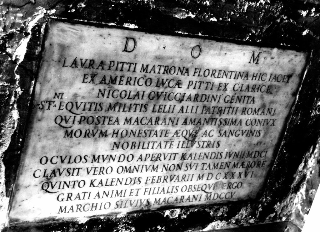 lapide tombale - ambito romano (sec. XVII)